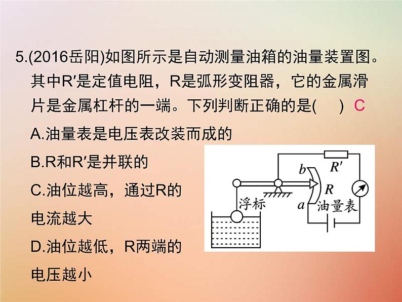 2020年人教版九年级物理全册专题5欧姆定律 课件(含答案)第6页