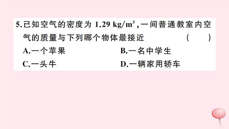 第六章 质量与密度  章节总结 试卷课件06