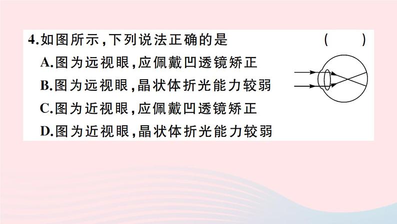 5.4 眼睛和眼镜（习题）PPT课件第5页