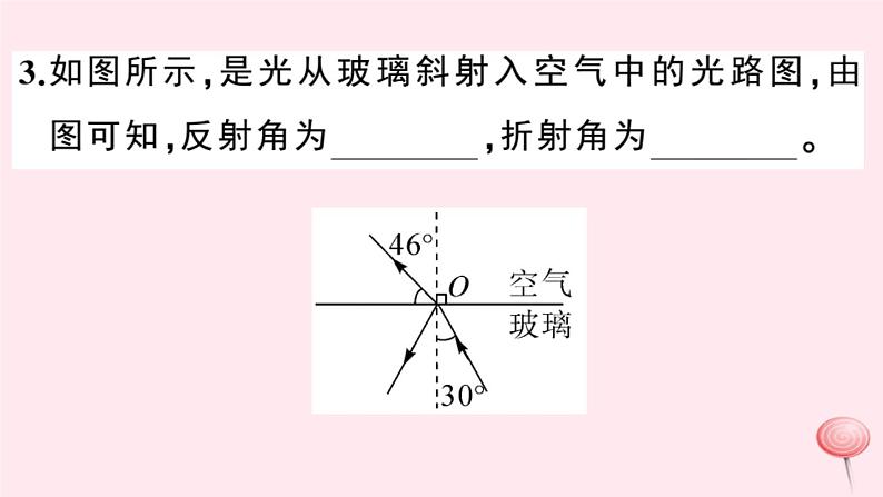 2019秋八年级物理上册3-4探究光的折射规律习题课件（新版）粤教沪版04