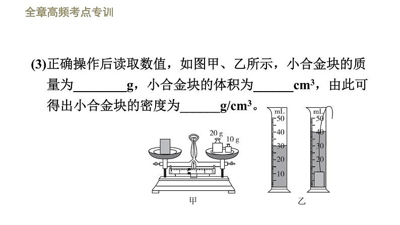 2021-2022学年八年级上物理课件全章高频考点专训   专训1    密度的测量—— 一般方法_北师大版06