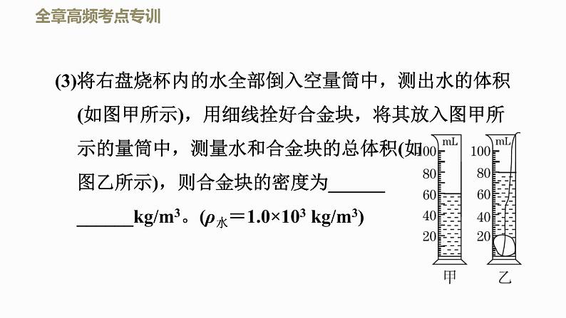 2021-2022学年八年级上物理课件全章高频考点专训   专训2    密度的测量——特殊方法_北师大版05