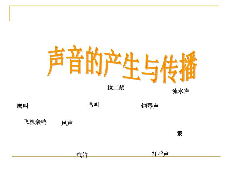 2.1 声音的产生与传播 PPT课件01