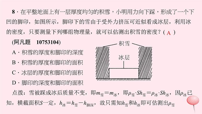 六章：质量和密度 高频考点训练第8页