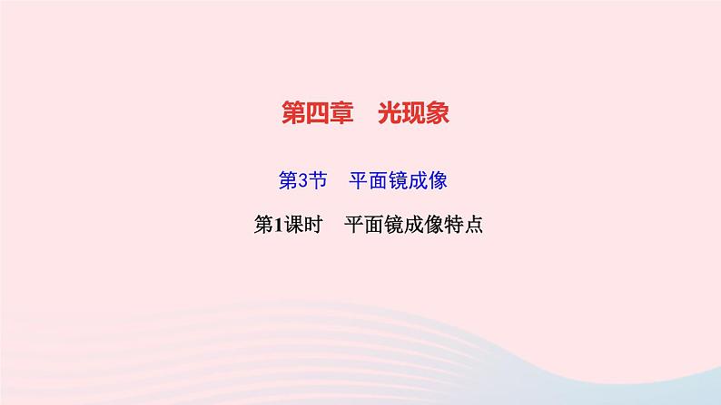 4.3 平面镜成像 （第1课时平面镜成像）PPT课件01