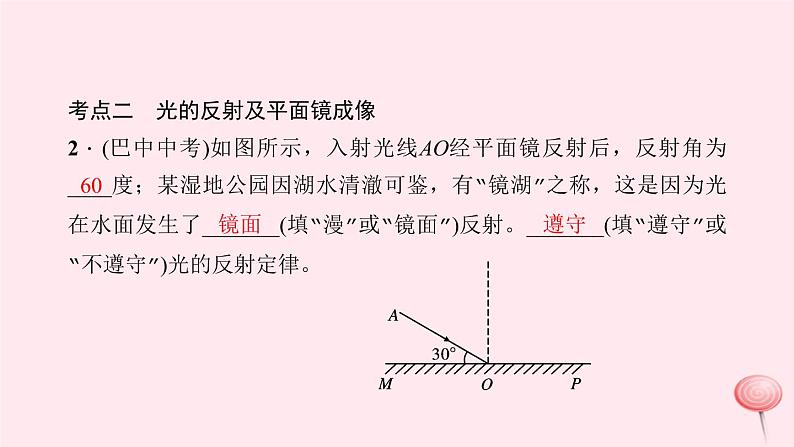 第四章：光现象 高频考点训练第3页