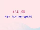 八年级下册专题三：公式p＝FS和p＝ρgh的应用