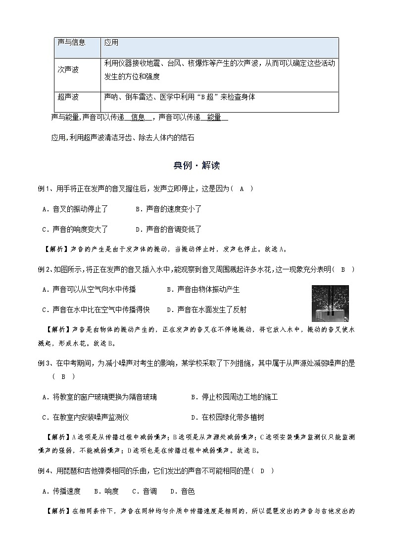备战广东2021年中考物理一轮复习讲义 第1章  声现象（机构word版）第2页