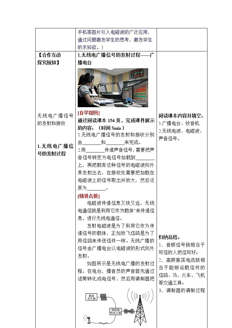 2020-2021学年人教版九年级物理下 第21章 信息的传递 第3节 广播、电视和移动通信 教案学案课件02