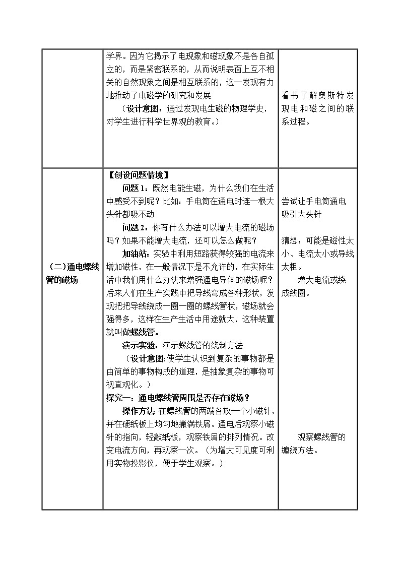 2020-2021学年人教版九年级物理下 第20章电与磁  第2节 电生磁 教案学案课件03
