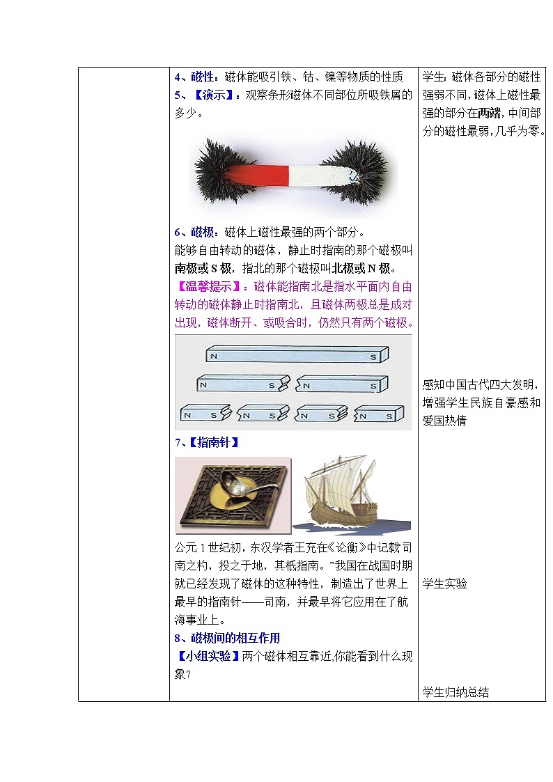 2020-2021学年人教版九年级物理下 第20章电与磁  1节 磁现象、磁场 教案学案课件03
