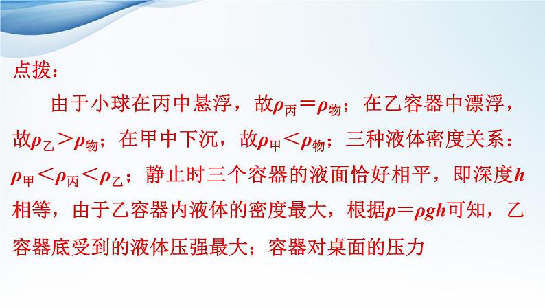 八年级下物理课件专题技能训练九1浮力的计算与分析_沪粤版05