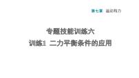 八年级下物理课件专题技能训练六  训练1  二力平衡条件的应用_沪粤版