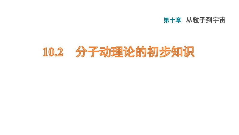 八年级下物理课件10-2 分子动理论的初步知识_沪粤版第1页