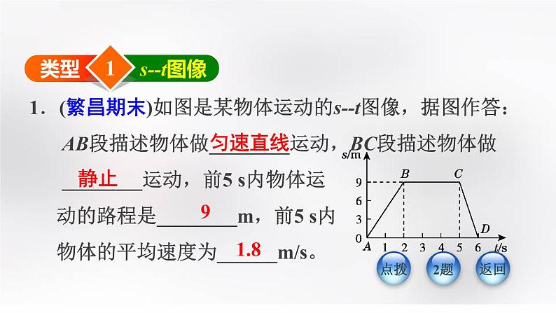 八年级下物理课件专题技能训练五  训练2  运动图像_沪粤版03