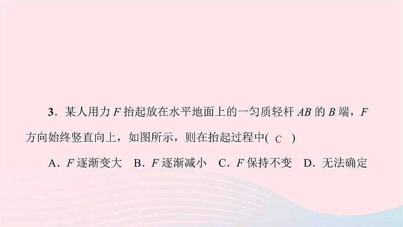 八年级物理全册专题五杠杆的平衡问题习题课件新版沪科版 (1)04