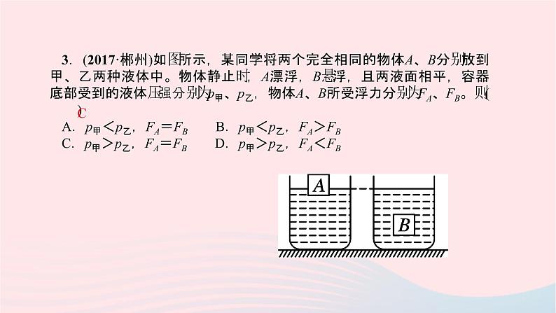 八年级物理全册专项训练浮力习题课件新版沪科版04