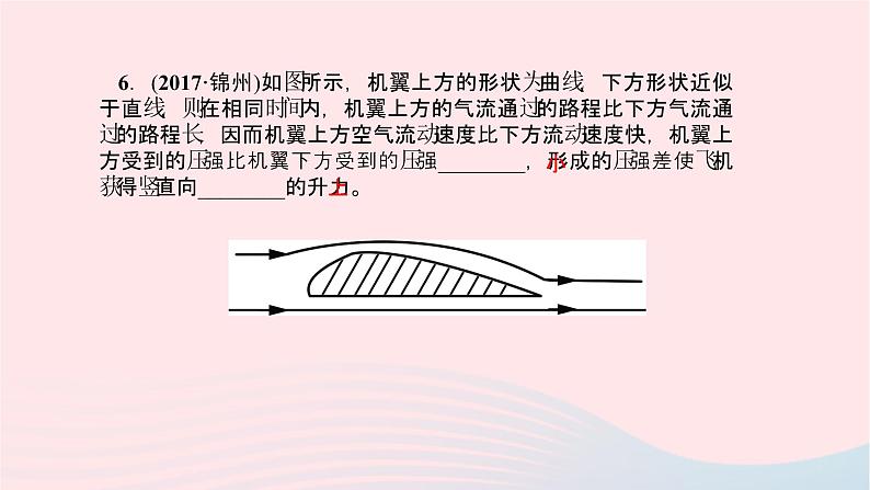 八年级物理全册第八章第四节流体压强与流速的关系习题课件新版沪科版 (1)07