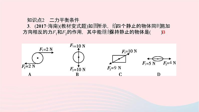 八年级物理全册第七章第三节力的平衡习题课件新版沪科版 (1)04