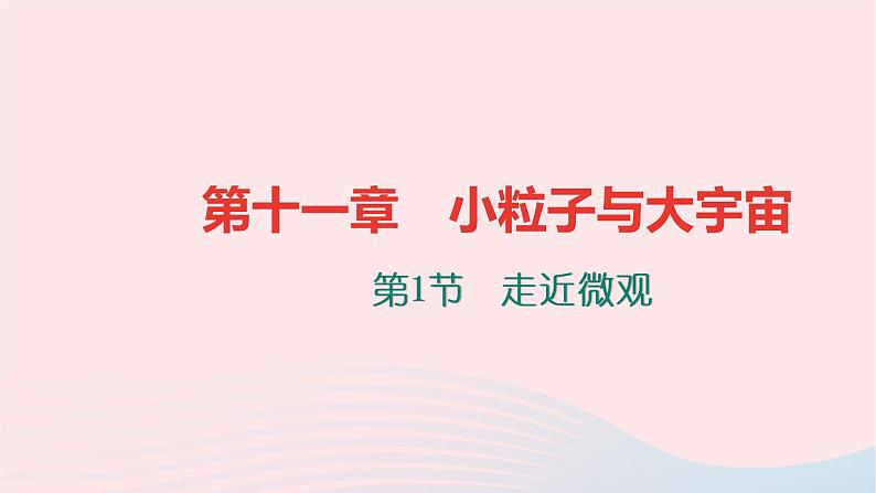 八年级物理全册第十一章第一节走进微观习题课件新版沪科版 (1)01