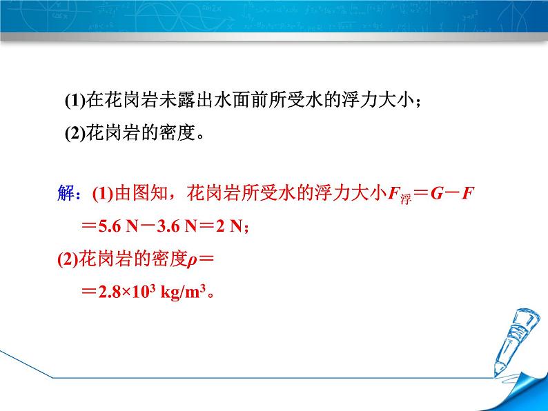 八年级全物理课件专训2　浮力的计算_沪科版06