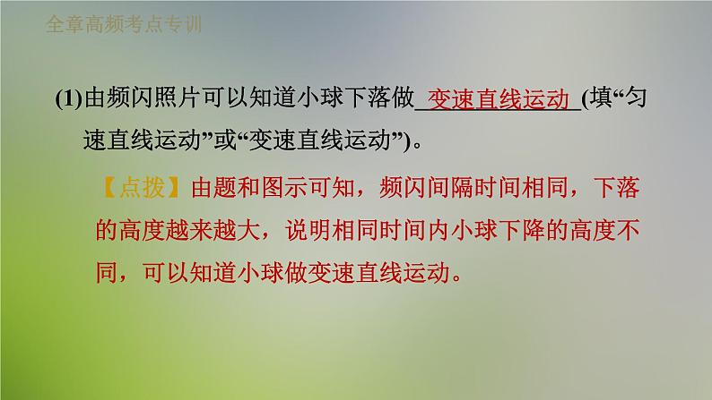 八年级全物理课件全章高频考点专训2 平均速度的测量_沪科版07