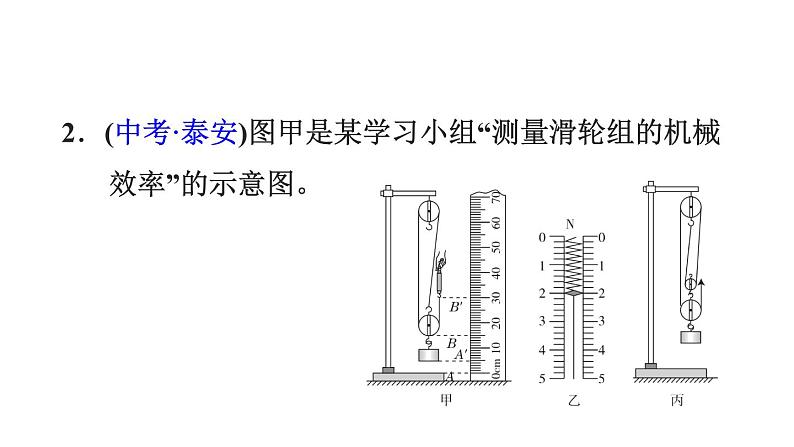 八年级全物理课件2  与机械效率相关的探究与测量_沪科版第4页