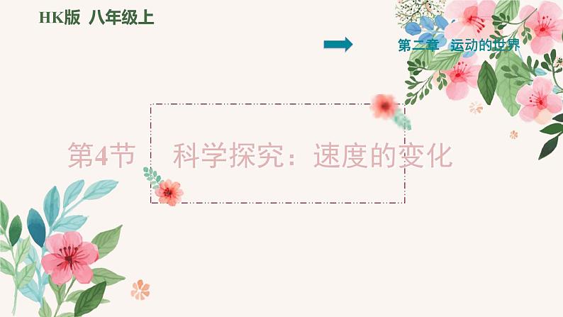 八年级全物理课件2-4   科学探究：速度的变化_沪科版01