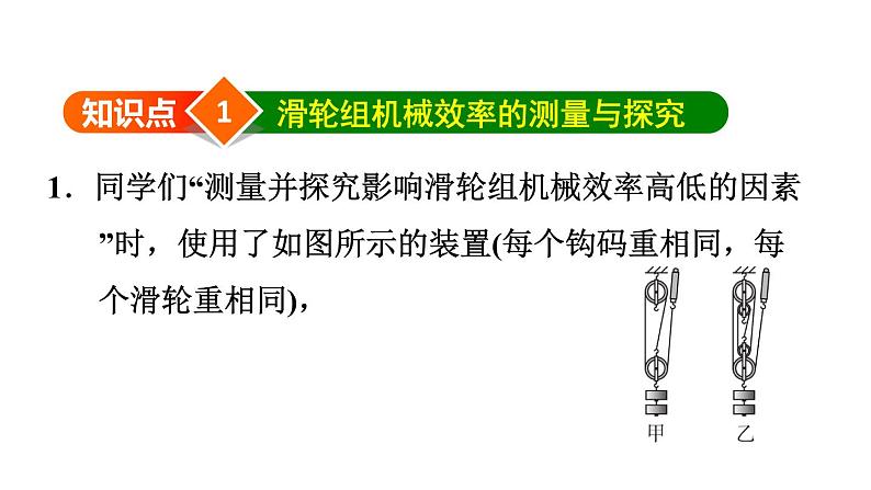 八年级全物理课件10-5-2  机械效率的测量_沪科版第5页