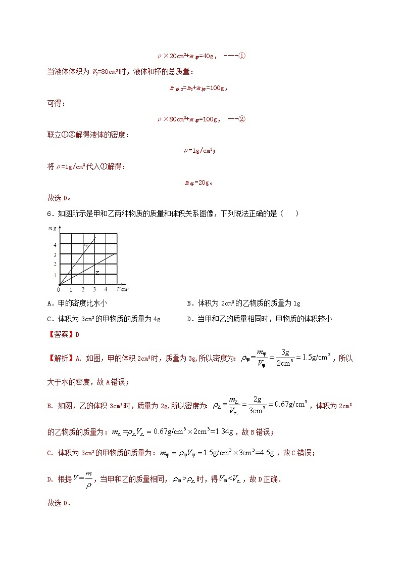 6.3 物体的密度 课件+作业（原卷+解析卷）-八年级物理下册同步备课系列（苏科版）03