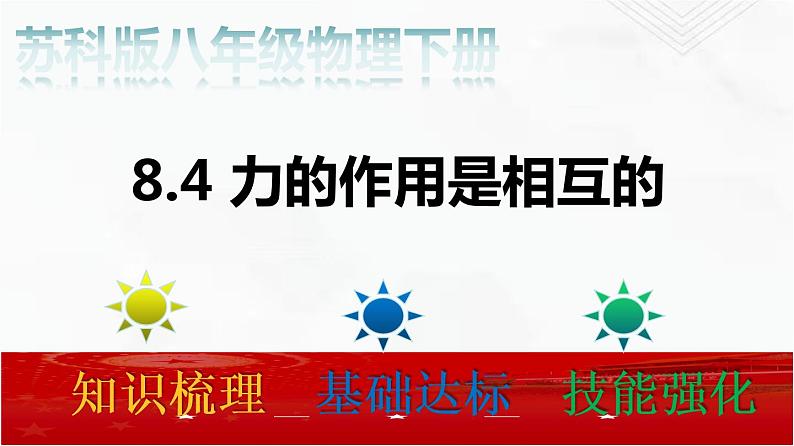 8.4 力的作用是相互的 课件+作业（原卷+解析卷）-八年级物理下册同步备课系列（苏科版）02