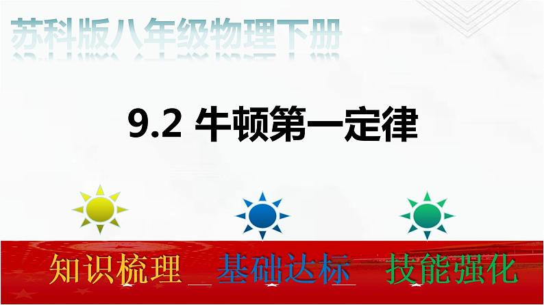 9.2 牛顿第一定律 课件+作业（原卷+解析卷）八年级物理下册同步备课系列（苏科版）02