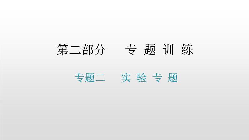 第二部分 专题二   实 验 专 题—2021届广东物理（沪粤版）中考复习课件01