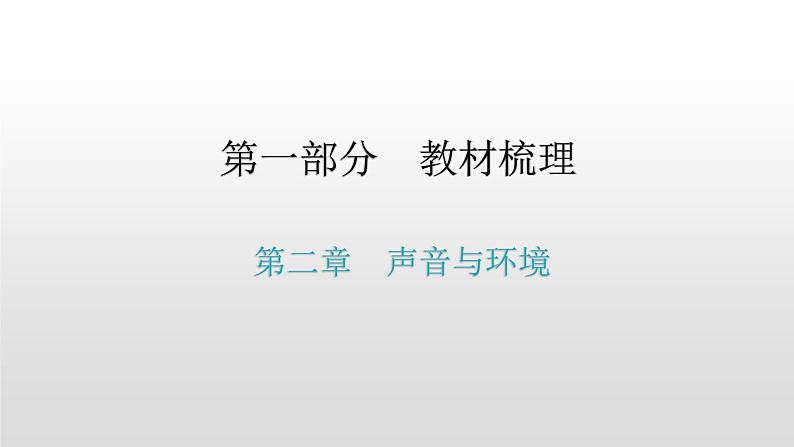 第一部分 第二章  声音与环境—2021届广东物理（沪粤版）中考复习课件01