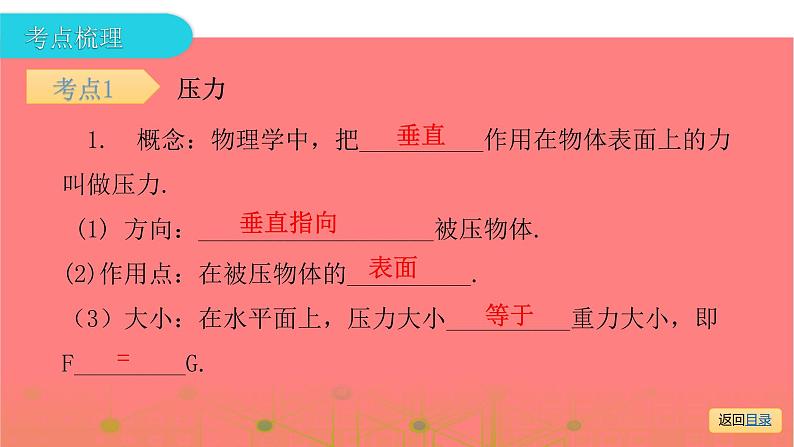 第一部分 第八章，第一课时 压力和压强—2021届广东物理（沪粤版）中考复习课件07