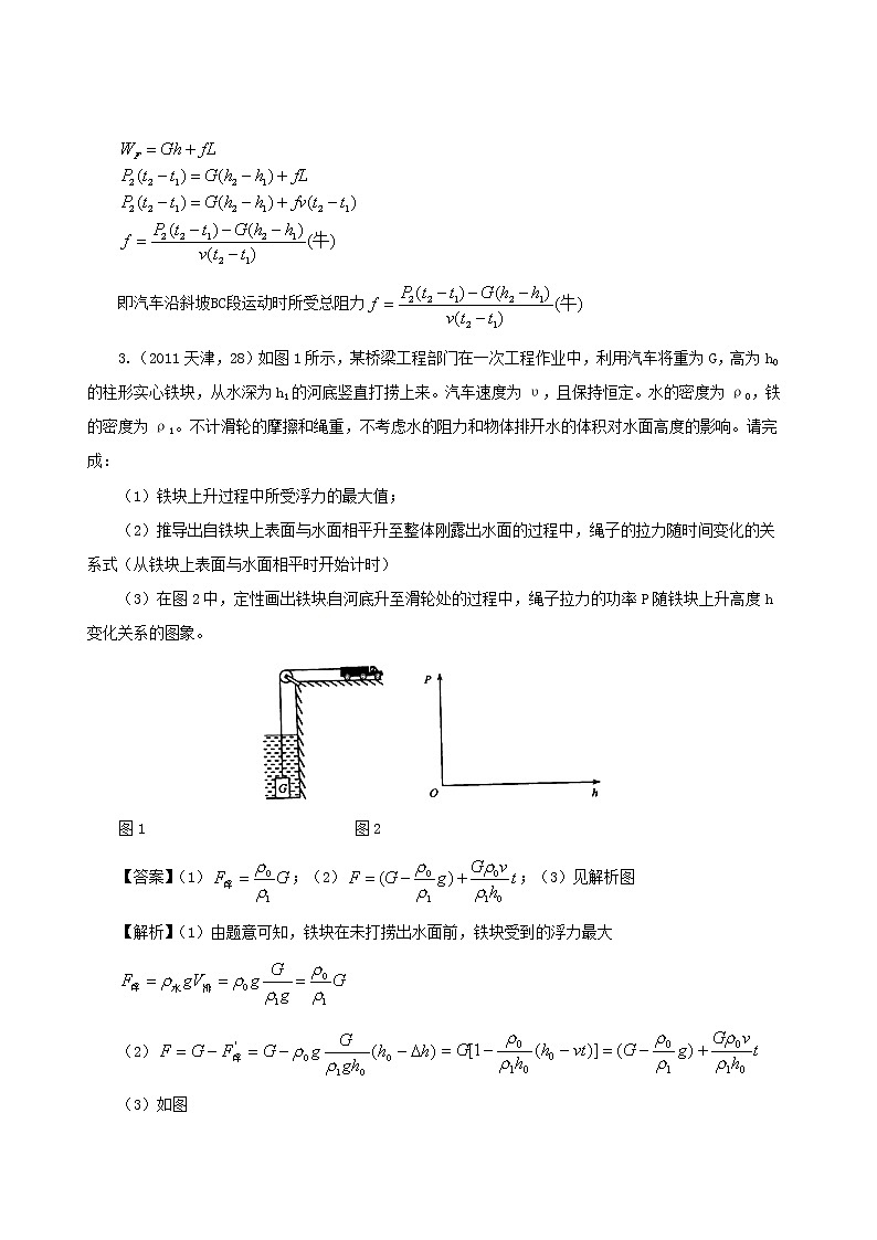 天津市2005_2020年中考物理真题分类汇编专题23力学压轴题含解析2020121052302