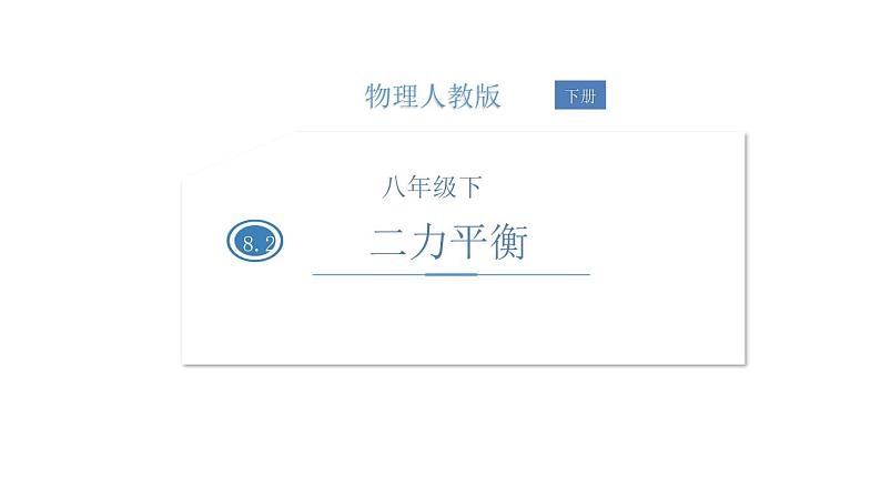 人教版八年级下物理8.2 二力平衡 内含视频素材精品课件01