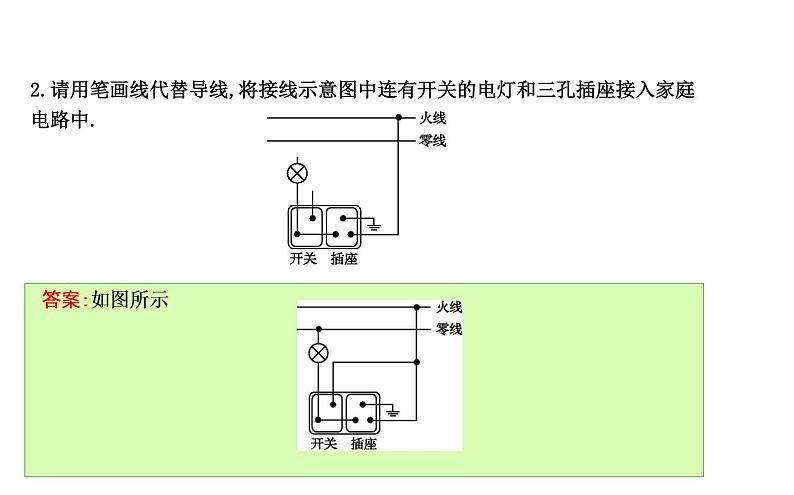 粤版物理九年级下册 第十八章 家庭电路与安全用电 章末知识练习03