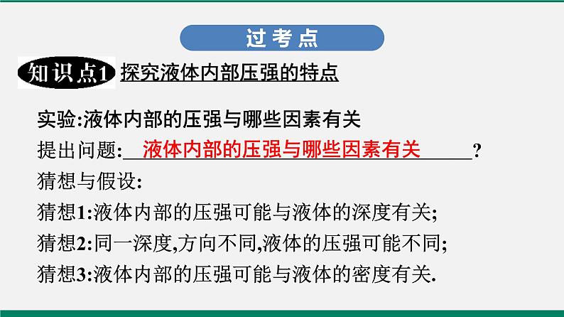 沪粤版八年级物理下册课堂教本  8.2　研究液体的压强 课件04