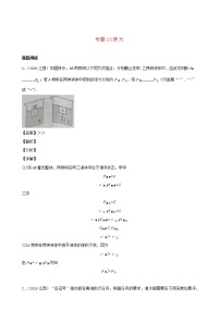 江西省5年2016_2020中考物理1年模拟真题分类汇编专题10浮力含解析20201214747