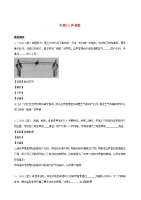 江西省5年2016_2020中考物理1年模拟真题分类汇编专题01声现象含解析20201214738