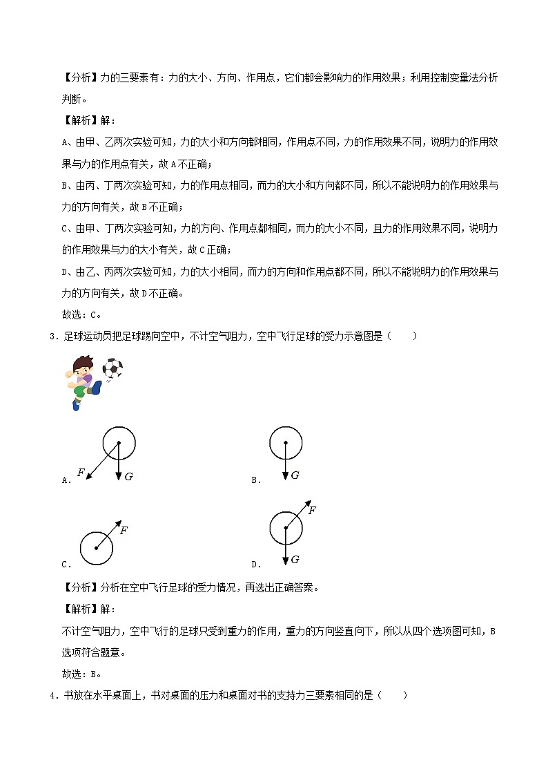 2020_2021学年八年级物理上学期寒假作业巩固练07力含解析沪科版02