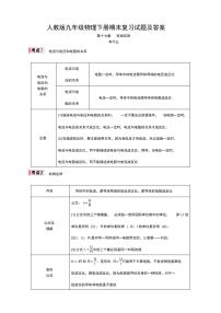 人教版九年级物理下册期末复习试题及答案