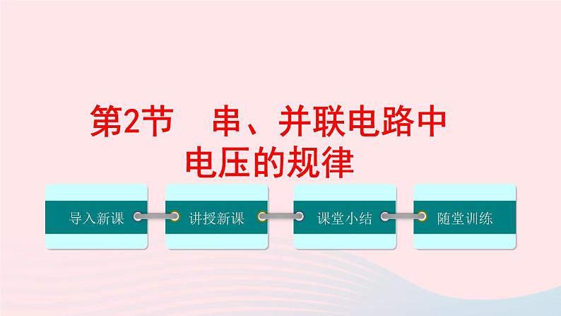 【精品】新人教版九年级物理全册 第16章 电压电阻16.2串并联电路中电压的规律 课件01