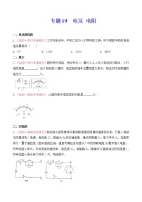 专题18  电压 电阻-2020年中考物理真题分项汇编详细解答（全国通用）01期（学生版）