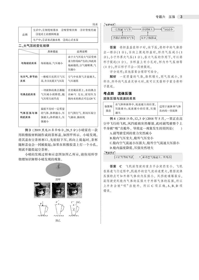2021版《5年中考3年模拟》全国版中考物理：专题六　压强03