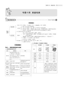 2021版《5年中考3年模拟》全国版中考物理：专题十四　家庭电路