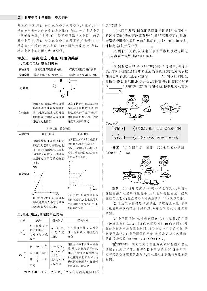 2021版《5年中考3年模拟》全国版中考物理：专题十二　欧姆定律02