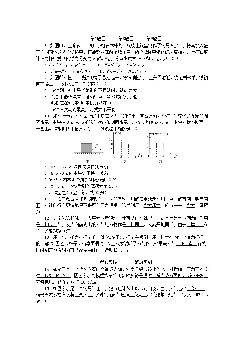 人教版 八年级物理下学期期末综合检测题（含答案）02
