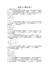 苏科版八年级物理下册期中试卷1